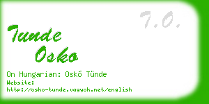 tunde osko business card